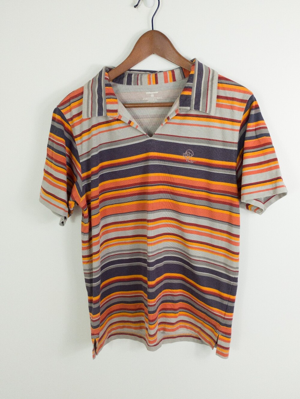 Vintage Patagonia Rhythm Short Sleeve Border Pattern Skipper Polo Shirt Small